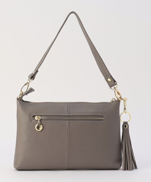 MICO COULIER（ミコクリエ）の「2WAYレザーショルダーバッグ（ショルダーバッグ・レディース・ブラック/オフホワイト/グレー・FREE）」の5枚目の写真