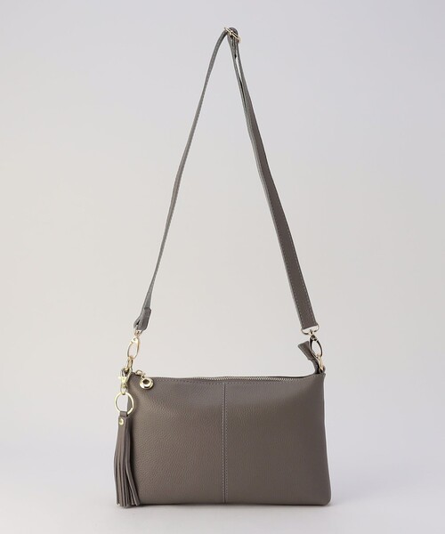 MICO COULIER（ミコクリエ）の「2WAYレザーショルダーバッグ（ショルダーバッグ・レディース・ブラック/オフホワイト/グレー・FREE）」の10枚目の写真