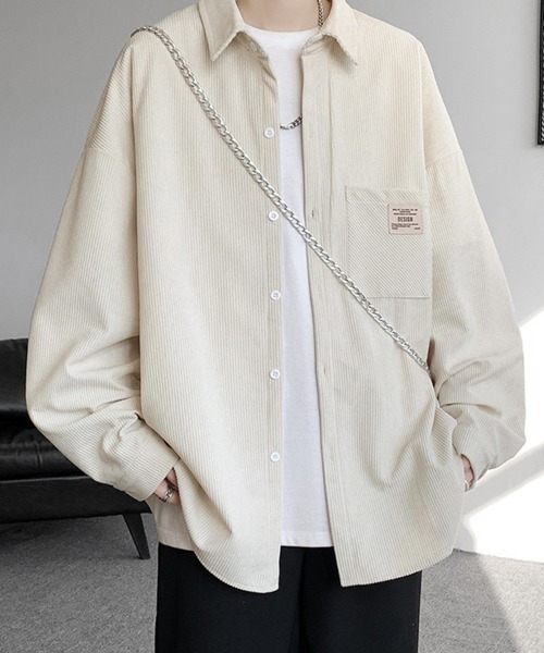 KELVIN(ケルヴァン)の「Corduroy Oversized Shirt コーデュロイ オーバーサイズシャツ(シャツ/ブラウス・メンズ・ホワイト/ブラック・LARGE/MEDIUM)」の14枚目の写真