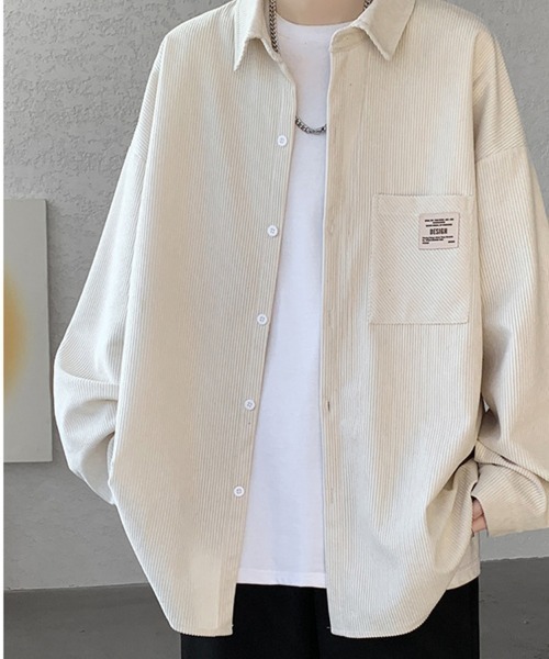 KELVIN(ケルヴァン)の「Corduroy Oversized Shirt コーデュロイ オーバーサイズシャツ(シャツ/ブラウス・メンズ・ホワイト/ブラック・LARGE/MEDIUM)」の3枚目の写真
