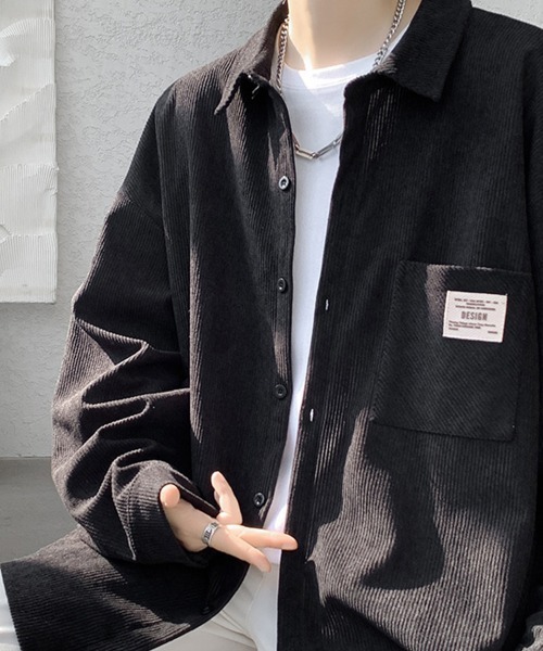 KELVIN(ケルヴァン)の「Corduroy Oversized Shirt コーデュロイ オーバーサイズシャツ(シャツ/ブラウス・メンズ・ホワイト/ブラック・LARGE/MEDIUM)」の5枚目の写真