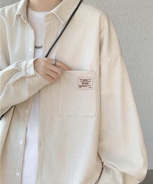 KELVIN(ケルヴァン)の「Corduroy Oversized Shirt コーデュロイ オーバーサイズシャツ(シャツ/ブラウス・メンズ・ホワイト/ブラック・LARGE/MEDIUM)」の7枚目の写真