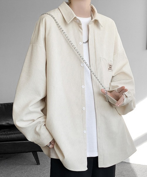 KELVIN(ケルヴァン)の「Corduroy Oversized Shirt コーデュロイ オーバーサイズシャツ(シャツ/ブラウス・メンズ・ホワイト/ブラック・LARGE/MEDIUM)」の8枚目の写真