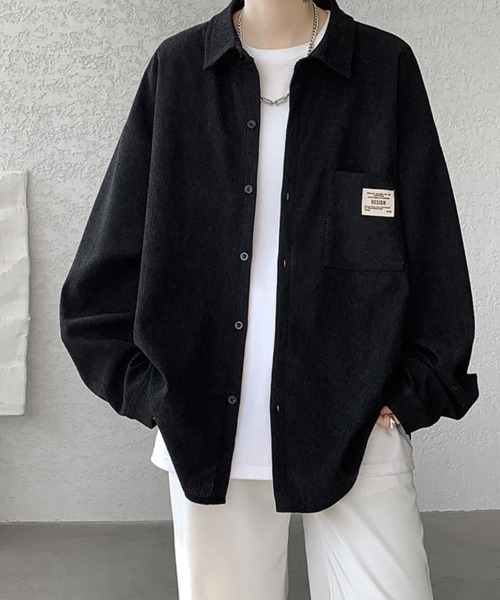KELVIN(ケルヴァン)の「Corduroy Oversized Shirt コーデュロイ オーバーサイズシャツ(シャツ/ブラウス・メンズ・ホワイト/ブラック・LARGE/MEDIUM)」の9枚目の写真