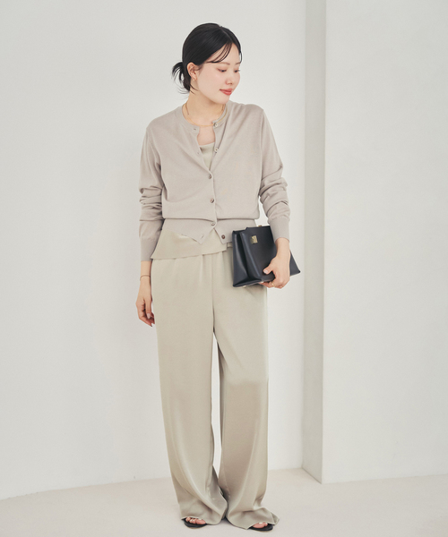 plage（プラージュ）の「《追加》dull satin relax パンツ（その他パンツ・レディース・ブラウン/ライトグレー・38/36/34/32）」の22枚目の写真