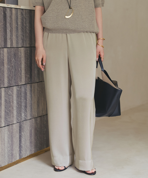 plage(プラージュ)の「《追加》dull satin relax パンツ(その他パンツ・レディース・ブラウン/ライトグレー・38/36/34/32)」の7枚目の写真