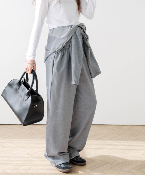 AMELY(エミリー)の「ハーフジップ スウェットジャンプスーツ(つなぎ/オールインワン・レディース・アイボリー/グレー/ブラック・L/M)」の16枚目の写真