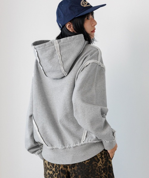 PBLIM(ページボーイリム)の「《UNISEX/シルエットが選べる》リメイクフウジップパーカー(パーカー・レディース・グレー/ブラック/グリーン・MEDIUM/SMALL)」の14枚目の写真