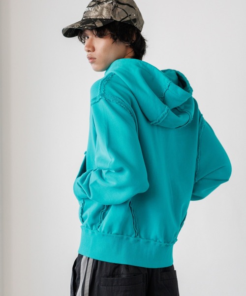 PBLIM(ページボーイリム)の「《UNISEX/シルエットが選べる》リメイクフウジップパーカー(パーカー・レディース・グレー/ブラック/グリーン・MEDIUM/SMALL)」の19枚目の写真