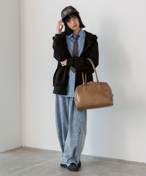 PBLIM(ページボーイリム)の「《UNISEX/シルエットが選べる》リメイクフウジップパーカー(パーカー・レディース・グレー/ブラック/グリーン・MEDIUM/SMALL)」の8枚目の写真