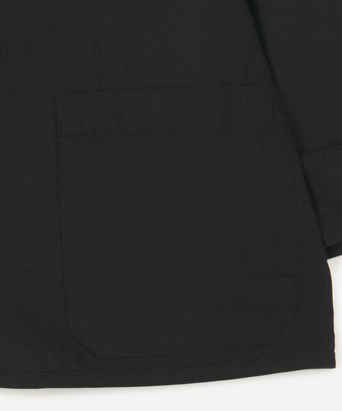 DANTON(ダントン)の「DANTON | コットンリネンダンプ ノーカラージャケット WOMEN(ノーカラージャケット・レディース・ダークネイビー/オフホワイト・36)」の8枚目の写真