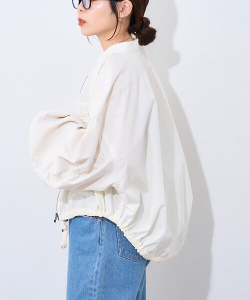 etsinta（エシンタ）の「etsintaリメイクZIPシャツジャケット（シャツ/ブラウス・レディース・カーキ/アイボリー/ベージュ・ONE SIZE）」の7枚目の写真