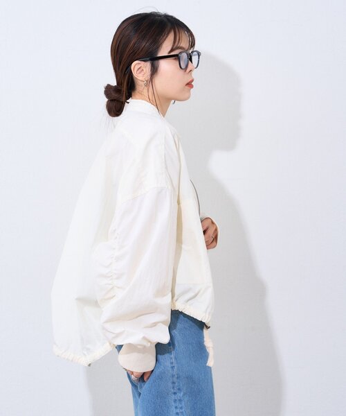 etsinta（エシンタ）の「etsintaリメイクZIPシャツジャケット（シャツ/ブラウス・レディース・カーキ/アイボリー/ベージュ・ONE SIZE）」の8枚目の写真