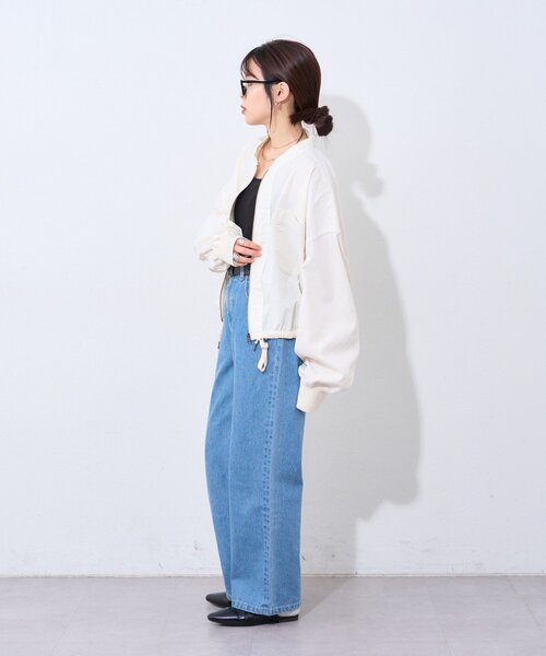 etsinta（エシンタ）の「etsintaリメイクZIPシャツジャケット（シャツ/ブラウス・レディース・カーキ/アイボリー/ベージュ・ONE SIZE）」の11枚目の写真