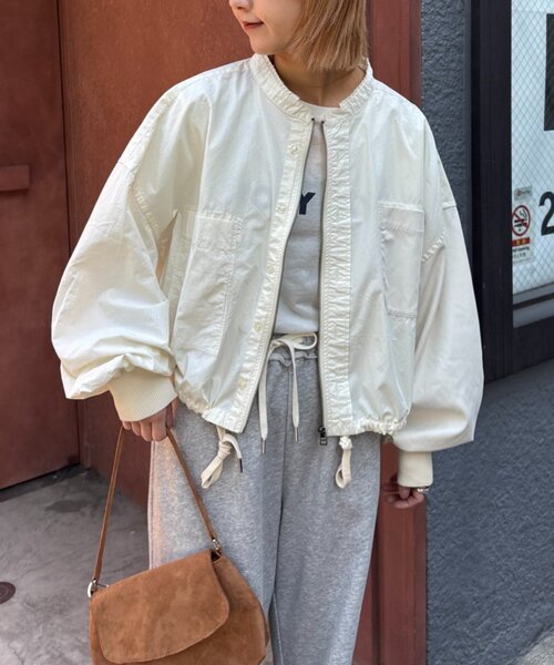 etsinta（エシンタ）の「etsintaリメイクZIPシャツジャケット（シャツ/ブラウス・レディース・カーキ/アイボリー/ベージュ・ONE SIZE）」の14枚目の写真