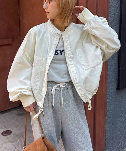 etsinta（エシンタ）の「etsintaリメイクZIPシャツジャケット（シャツ/ブラウス・レディース・カーキ/アイボリー/ベージュ・ONE SIZE）」の15枚目の写真