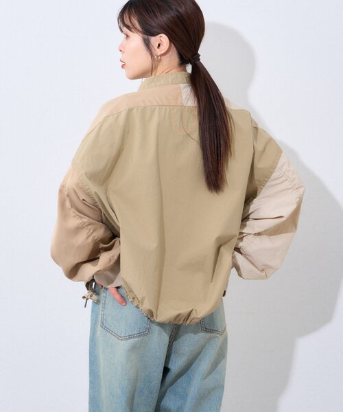 etsinta(エシンタ)の「etsintaリメイクZIPシャツジャケット(シャツ/ブラウス・レディース・カーキ/アイボリー/ベージュ・ONE SIZE)」の11枚目の写真