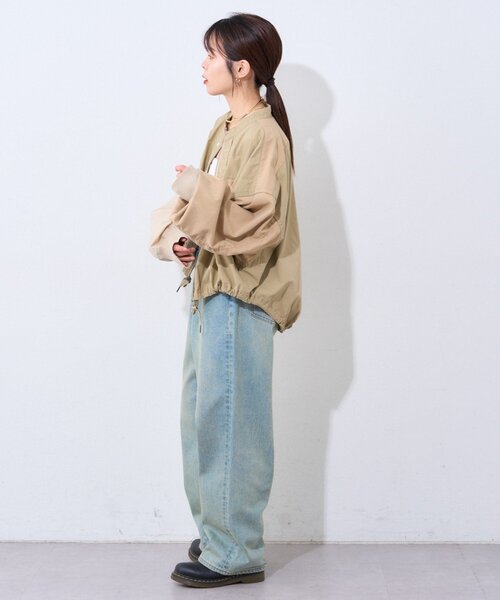 etsinta(エシンタ)の「etsintaリメイクZIPシャツジャケット(シャツ/ブラウス・レディース・カーキ/アイボリー/ベージュ・ONE SIZE)」の16枚目の写真