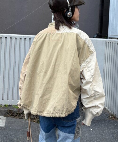 etsinta(エシンタ)の「etsintaリメイクZIPシャツジャケット(シャツ/ブラウス・レディース・カーキ/アイボリー/ベージュ・ONE SIZE)」の22枚目の写真