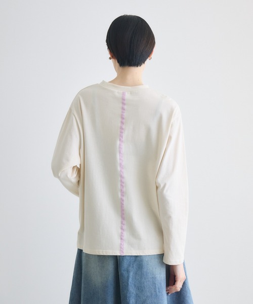 Paradise Picnic(パラダイスピクニック)の「ギャザーロゴロンT(Tシャツ/カットソー・レディース・アイボリー/ブラック・FREE)」の15枚目の写真