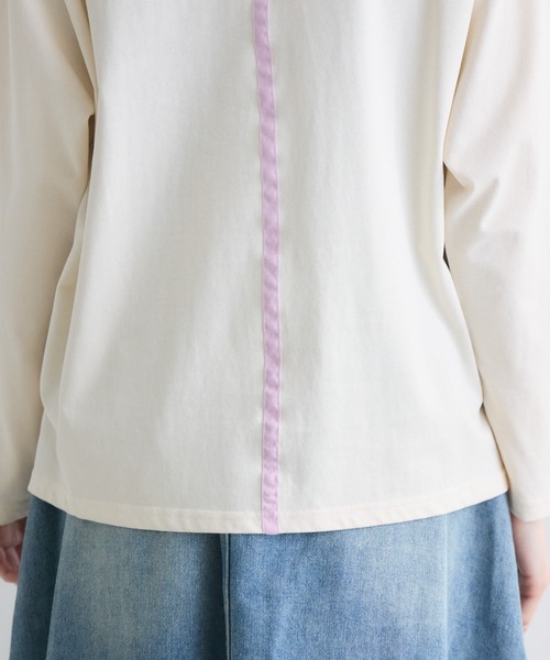 Paradise Picnic(パラダイスピクニック)の「ギャザーロゴロンT(Tシャツ/カットソー・レディース・アイボリー/ブラック・FREE)」の7枚目の写真