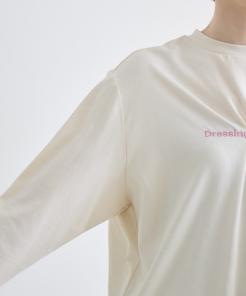 Paradise Picnic(パラダイスピクニック)の「ギャザーロゴロンT(Tシャツ/カットソー・レディース・アイボリー/ブラック・FREE)」の10枚目の写真