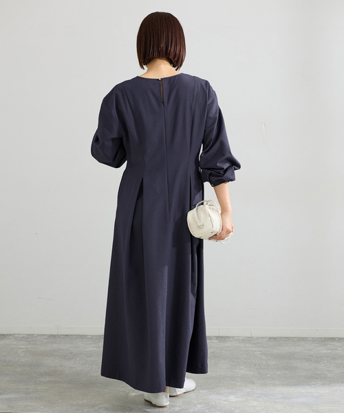 IENA（イエナ）の「サッカーVネックフレアワンピース（ワンピース・レディース・ブラック/ダークブルー・38/36）」の20枚目の写真