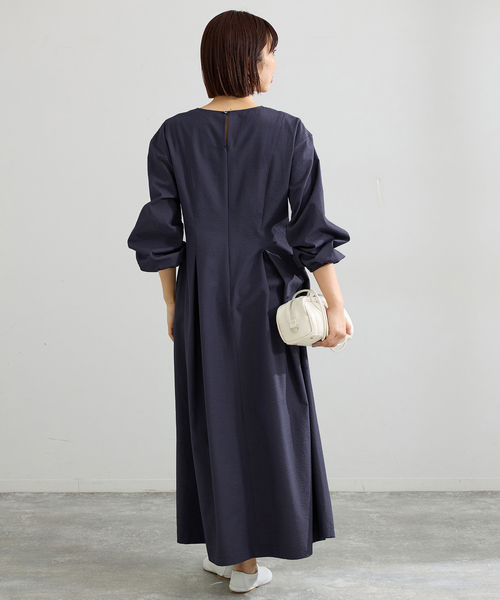 IENA（イエナ）の「サッカーVネックフレアワンピース（ワンピース・レディース・ブラック/ダークブルー・38/36）」の21枚目の写真