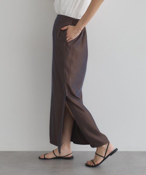 GARAGE OF GOOD CLOTHING（ガレージオブグッドクロージング）の「【日本製】ストライプサイドベンツロングスカート（スカート・レディース・ブラウン系その他4・FREE）」の19枚目の写真