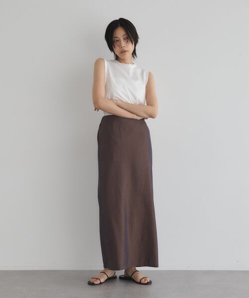 GARAGE OF GOOD CLOTHING（ガレージオブグッドクロージング）の「【日本製】ストライプサイドベンツロングスカート（スカート・レディース・ブラウン系その他4・FREE）」の21枚目の写真