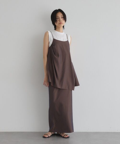 GARAGE OF GOOD CLOTHING（ガレージオブグッドクロージング）の「【日本製】ストライプサイドベンツロングスカート（スカート・レディース・ブラウン系その他4・FREE）」の3枚目の写真