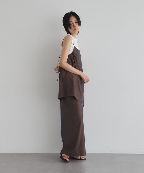 GARAGE OF GOOD CLOTHING（ガレージオブグッドクロージング）の「【日本製】ストライプサイドベンツロングスカート（スカート・レディース・ブラウン系その他4・FREE）」の4枚目の写真