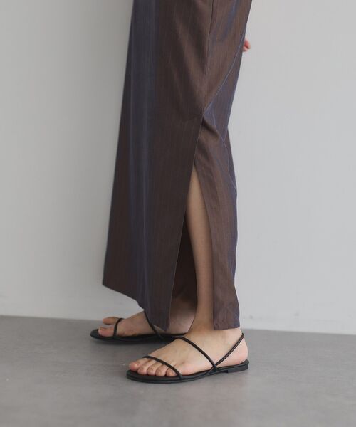 GARAGE OF GOOD CLOTHING（ガレージオブグッドクロージング）の「【日本製】ストライプサイドベンツロングスカート（スカート・レディース・ブラウン系その他4・FREE）」の6枚目の写真