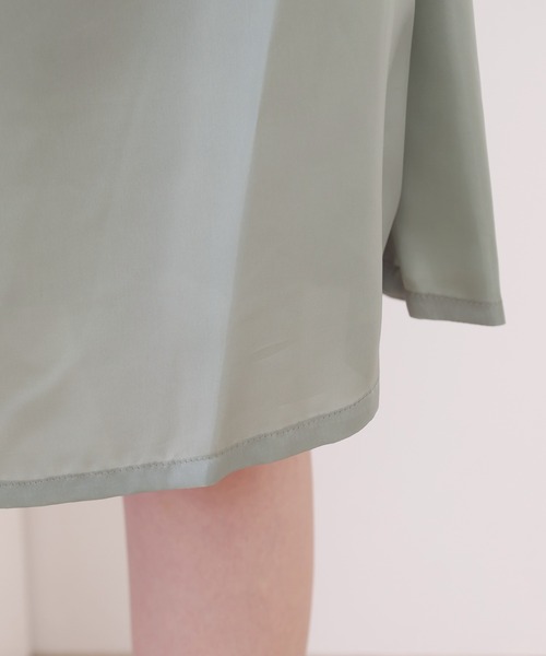 FUNALIVE（ファンアライブ）の「3/4three quarter　パネル切替タイカラーワンピース 長袖（ワンピース・レディース・グリーン/ネイビー・FREE）」の8枚目の写真