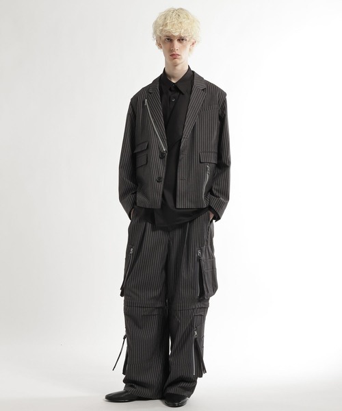 HARE（ハレ）の「CLEAR TEXTURE ZIPカーゴパンツ(HARE)（カーゴパンツ・メンズ・ブラック/グレー/ブラウン・MEDIUM/SMALL）」の8枚目の写真