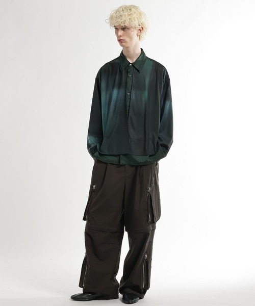 HARE（ハレ）の「CLEAR TEXTURE ZIPカーゴパンツ(HARE)（カーゴパンツ・メンズ・ブラック/グレー/ブラウン・MEDIUM/SMALL）」の11枚目の写真