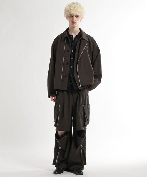 HARE（ハレ）の「CLEAR TEXTURE ZIPカーゴパンツ(HARE)（カーゴパンツ・メンズ・ブラック/グレー/ブラウン・MEDIUM/SMALL）」の13枚目の写真