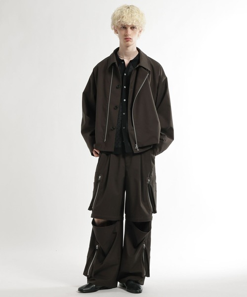 HARE（ハレ）の「CLEAR TEXTURE ZIPカーゴパンツ(HARE)（カーゴパンツ・メンズ・ブラック/グレー/ブラウン・MEDIUM/SMALL）」の14枚目の写真