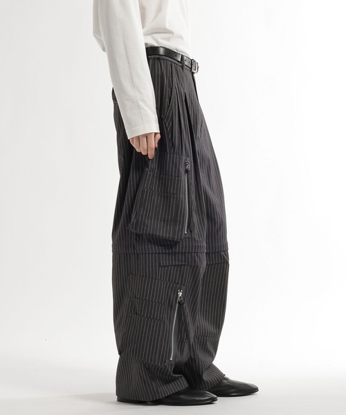 HARE（ハレ）の「CLEAR TEXTURE ZIPカーゴパンツ(HARE)（カーゴパンツ・メンズ・ブラック/グレー/ブラウン・MEDIUM/SMALL）」の21枚目の写真