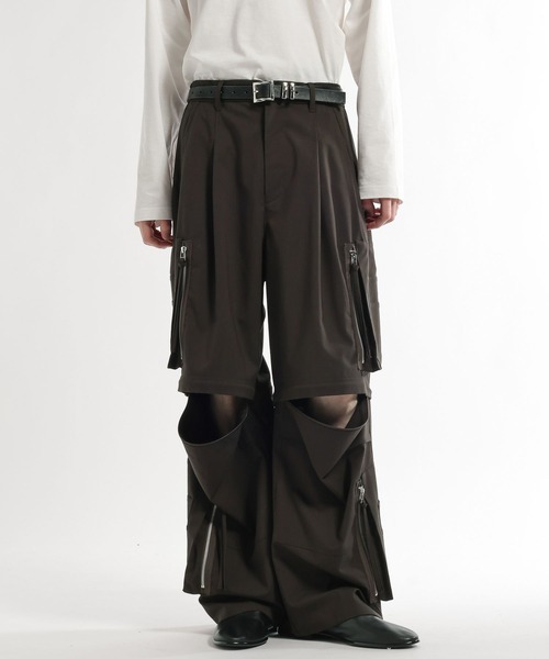 HARE(ハレ)の「CLEAR TEXTURE ZIPカーゴパンツ(HARE)(カーゴパンツ・メンズ・ブラック/グレー/ブラウン・MEDIUM/SMALL/LARGE)」の20枚目の写真