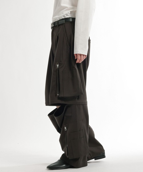 HARE(ハレ)の「CLEAR TEXTURE ZIPカーゴパンツ(HARE)(カーゴパンツ・メンズ・ブラック/グレー/ブラウン・MEDIUM/SMALL/LARGE)」の22枚目の写真