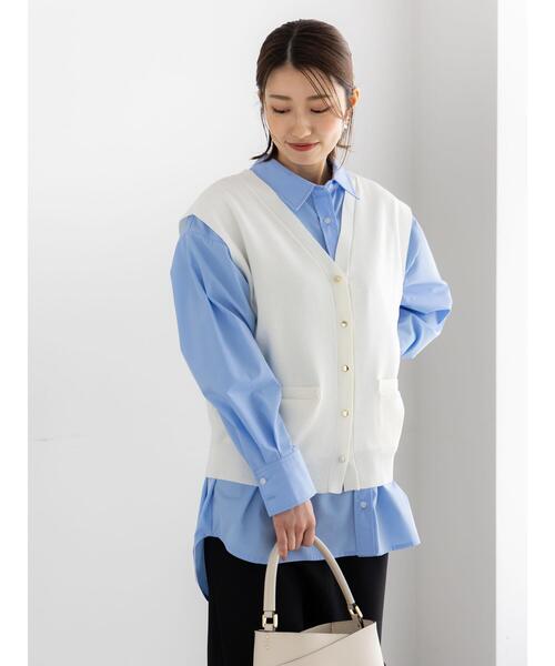 Te chichi（テチチ）の「総針ポケット付きVネックベスト《2026 spring catalog item》（ニット/セーター・レディース・オフホワイト/グレー/ネイビー・F）」の18枚目の写真