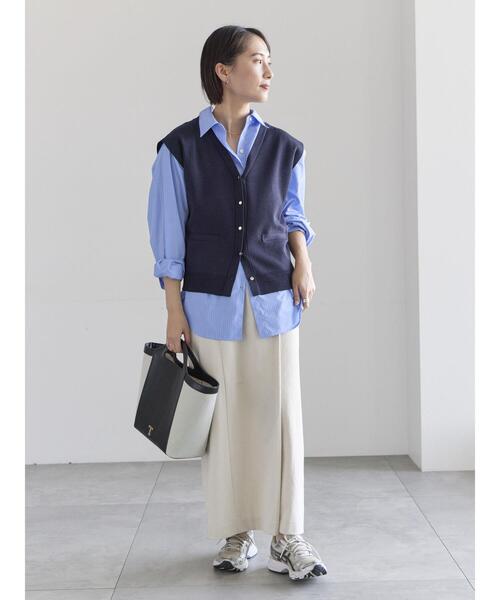 Te chichi（テチチ）の「総針ポケット付きVネックベスト《2026 spring catalog item》（ニット/セーター・レディース・オフホワイト/グレー/ネイビー・F）」の22枚目の写真