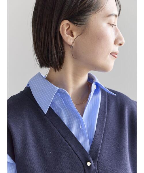 Te chichi（テチチ）の「総針ポケット付きVネックベスト《2026 spring catalog item》（ニット/セーター・レディース・オフホワイト/グレー/ネイビー・F）」の4枚目の写真