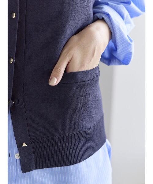 Te chichi（テチチ）の「総針ポケット付きVネックベスト《2026 spring catalog item》（ニット/セーター・レディース・オフホワイト/グレー/ネイビー・F）」の5枚目の写真