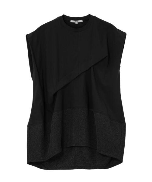 UN3D.(アンスリード)の「HEM MESH COCOON TOP / ヘムメッシュコクーントップ(Tシャツ/カットソー・レディース・グレー/ホワイト/ブラック・FREE)」の1枚目の写真