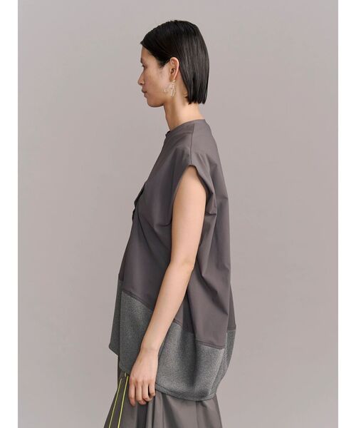 UN3D.(アンスリード)の「HEM MESH COCOON TOP / ヘムメッシュコクーントップ(Tシャツ/カットソー・レディース・グレー/ホワイト/ブラック・FREE)」の14枚目の写真
