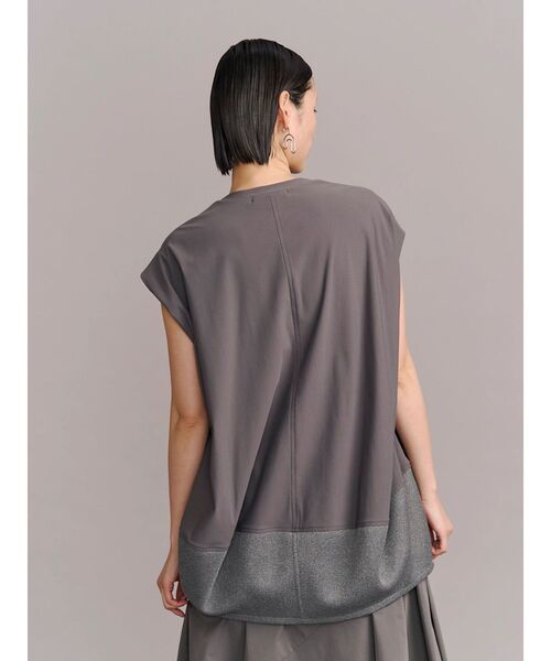 UN3D.(アンスリード)の「HEM MESH COCOON TOP / ヘムメッシュコクーントップ(Tシャツ/カットソー・レディース・グレー/ホワイト/ブラック・FREE)」の15枚目の写真