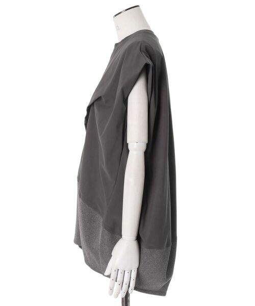 UN3D.(アンスリード)の「HEM MESH COCOON TOP / ヘムメッシュコクーントップ(Tシャツ/カットソー・レディース・グレー/ホワイト/ブラック・FREE)」の4枚目の写真