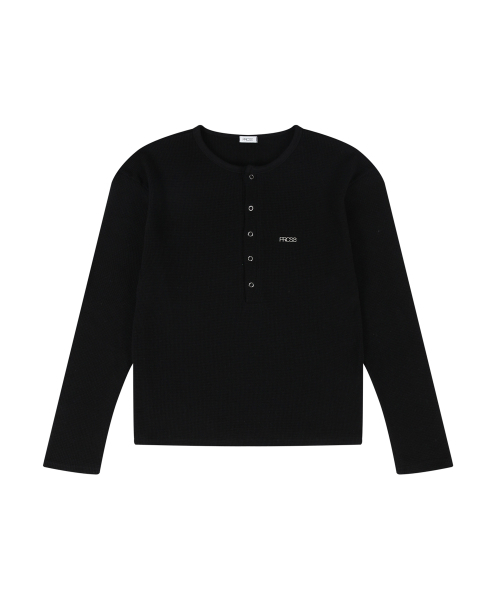 PROCESS（プロセス）の「Fine Jersey Henley - Black（Tシャツ/カットソー・メンズ・ブラック・FREE）」の6枚目の写真
